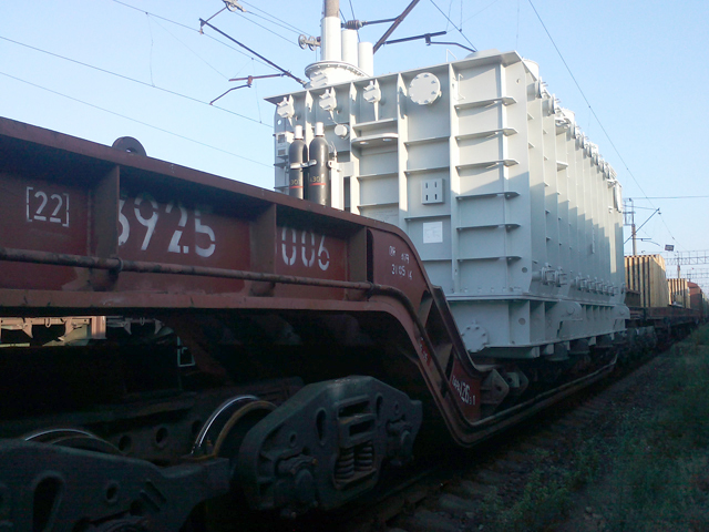 Перевозка 147 т трансформатора и 13 вагонов по ЖД.
